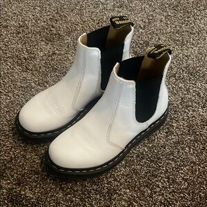 White Leather Doc Martens Boots